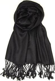 img 3 attached to 🧣 Achillea Large Silky Pashmina Colors - Women's Accessories: Scarves & Wraps