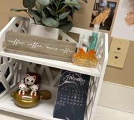 img 1 attached to YGYQZ Small Bookshelf for Desktop Storage: Mini Cute 📚 Office Desk Shelves in White – Versatile Organizers for Women, Kids review by Carlito Tardy
