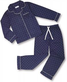 img 4 attached to Snug And Stylish: PajamaGram Button Down Pajamas For Kids