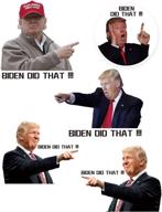 🔥 250-piece biden did that stickers trump funny stickers - joe biden did that sticker decals for car, motorcycle, bicycle helmet, laptop, window (250 pcs t-rump style) логотип