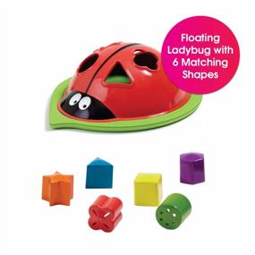 img 3 attached to Edushape Ladybug Sorter Bath Toy With 6 Matching Shapes - Montessori Early Child Development Learning Toy - Teach Cause And Effect, Reasoning, And Cognitive Skills - Fit For Infants, Babies, Toddlers