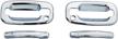 auto ventshade 685105 chrome door handle covers with passenger keyhole, 2-door set for 1999-2007 silverado & sierra 1500, 1999-2004 silverado & sierra 2500, 2001-2006 silverado & sierra 3500, 2001-2006 silverado 2500hd & classic logo