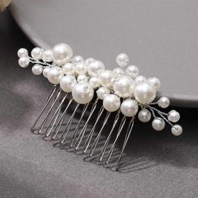 img 4 attached to Silver Bridal Accessories for Casdre Wedding