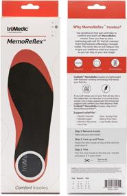 img 3 attached to MemoReflex от TruMedic Medium: стельки для подошвенного фасциита, обеспечивающие комфорт и поддержку ног в течение всего дня