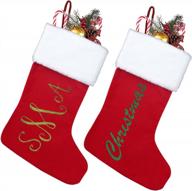 personalized monogrammed christmas stocking - red family stockings with abamerica 18 design logo