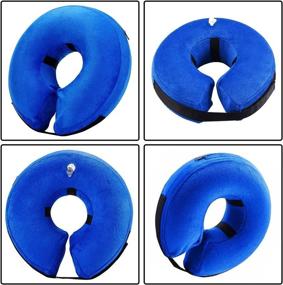 img 1 attached to 🐶 Inflatable Dog Cone Collar for Post-Op Recovery, Adjustable Soft Dog Cones for Large Medium Small Dogs Cats - Neck Protection