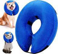 🐶 inflatable dog cone collar for post-op recovery, adjustable soft dog cones for large medium small dogs cats - neck protection логотип