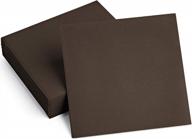 100 pack brown linen-feel paper napkins - soft & absorbent cloth-like decorative luncheon napkins for kitchen, party, wedding or any occasion. logo