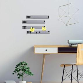 img 2 attached to JILoffice Magnetic Strip Bulletin Board Bar - 4 Pieces, 2 X 15 Inch For Office Home & School