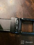 img 1 attached to Chaoren Click Ratchet Belt: Sliding Buckle Mens Belt with Adjustable Trim for an Exact Fit review by David Stover