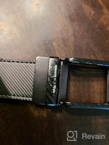 img 8 attached to Chaoren Click Ratchet Belt: Sliding Buckle Mens Belt with Adjustable Trim for an Exact Fit