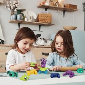 img 2 attached to Магнитные блоки, 21 шт., развивающий игровой набор: Gifts2U Robots Toys для мальчиков и девочек 3-6 лет с ящиком для хранения!