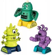 магнитные блоки, 21 шт., развивающий игровой набор: gifts2u robots toys для мальчиков и девочек 3-6 лет с ящиком для хранения! логотип