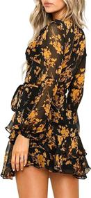 img 3 attached to MetCuento Womens Sleeve Printed Dresses Women's Clothing : Dresses