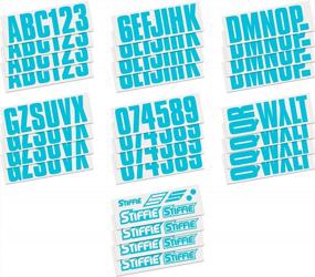 img 1 attached to Sky Blue 3 Alpha-Numeric Registration Stickers For Boats & PWC | Stiffie Uniline