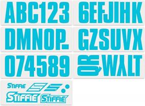 img 2 attached to Sky Blue 3 Alpha-Numeric Registration Stickers For Boats & PWC | Stiffie Uniline