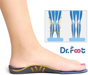 img 1 attached to Orthotic Shoe Insoles By Dr. Foot - Correct Flat Feet, Over-Pronation, And Fallen Arches With Arch Support Inserts (Medium, Women'S 8.5-10 Or Men'S 7.5-9)