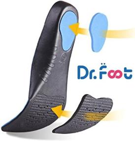 img 2 attached to Orthotic Shoe Insoles By Dr. Foot - Correct Flat Feet, Over-Pronation, And Fallen Arches With Arch Support Inserts (Medium, Women'S 8.5-10 Or Men'S 7.5-9)
