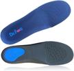 orthotic shoe insoles by dr. foot - correct flat feet, over-pronation, and fallen arches with arch support inserts (medium, women's 8.5-10 or men's 7.5-9) logo