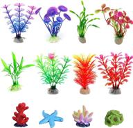 🐠 повысьте качество своей аквариумной среды с помощью пластиковых растений orgmemory - набор из 12 ярких кораллов и декоративных орнаментов для аквариума. логотип