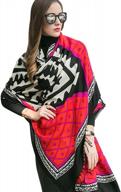 dana xu winter women's pashmina shawls and wraps poncho cape - 100% pure wool, large size logo