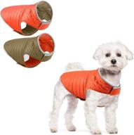 🐾 ackerpet reversible dog winter jacket: waterproof, reflective & warm cold weather pet vest for small, medium, and large dogs логотип