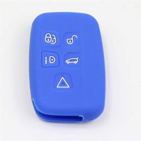 img 1 attached to Btopars 2Pcs 5 Buttons Smart Remote Keyless Key Fob Silicone Rubber Case Cover Protector Holder Compatible With Jaguar F-Pace F-Type XJ XE XF Black Blue