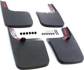 img 4 attached to 🚗 Red Hound Auto Mud Flaps Splash Guards for Ford Super Duty (2017-2020 F-250 F-350) - Front and Rear Molded 4pc Full Set (OEM Fender Flares/Trim Compatible)