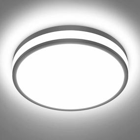 img 4 attached to Onforu 150W LED Ceiling Light Fixture, 1600Lm Bedroom Lamp, 6000K Daylight Round Surface IP65 Waterproof For Hallway Kitchen Living Room Balcony Stairwell