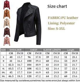 img 1 attached to Aodrusa Leather Jackets Motorcycle Outwear Women's Clothing ~ Coats, Jackets & Vests