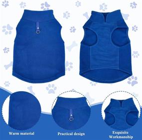 img 2 attached to Cozy and Stylish: 6-Piece Dog Clothes Set with Leash Ring for Winter - Medium Size