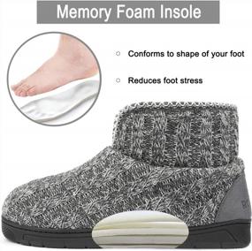 img 2 attached to Memory Foam Sweater Knit Bootie Slipper For Men By RockDove: Improved SEO