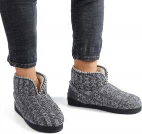 img 3 attached to Memory Foam Sweater Knit Bootie Slipper For Men By RockDove: Improved SEO
