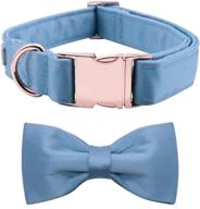 🐾 lionet paws silk dog collar with bowtie - adjustable & cute collar with metal buckle for small to large dogs - perfect for stylish puppies! logo