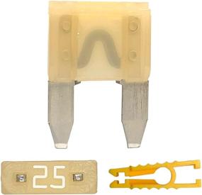 img 4 attached to 20Pcs 25A Mini Blade Fuse And 1 Fuse Puller ATC/ATO 32V 25Amp Fast Blow For Automotive Car Truck SUV