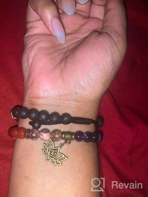 img 1 attached to Unlock Your Inner Balance With Our 7 Chakra Healing Bracelet For Women - Real Stone Beaded Jewelry For Anxiety, Meditation And Yoga review by Amy Johnson