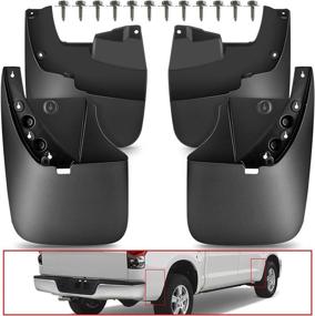 img 4 attached to 🚗 High-Quality 4-Piece Splash Guards Mud Flaps Mudguards for Toyota Tundra 2007-2013 Pickup - Front & Rear Compatible