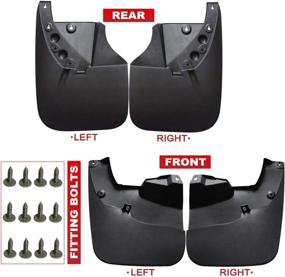 img 3 attached to 🚗 High-Quality 4-Piece Splash Guards Mud Flaps Mudguards for Toyota Tundra 2007-2013 Pickup - Front & Rear Compatible