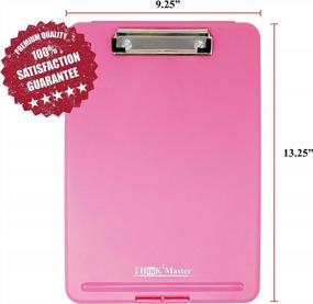 img 2 attached to Enhance Your Efficiency With Think2Master Heavy Duty Pink Plastic Storage Clipboard: Sturdy, Durable, And Comes With A Large Storage Compartment
