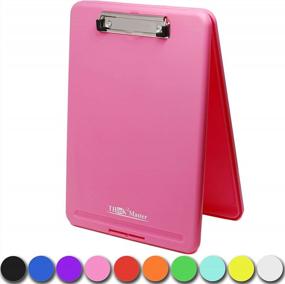 img 4 attached to Enhance Your Efficiency With Think2Master Heavy Duty Pink Plastic Storage Clipboard: Sturdy, Durable, And Comes With A Large Storage Compartment