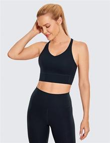 img 2 attached to 👙 CRZ YOGA Longline Wireless Racerback Women's Clothing: Ultimate Comfort and Style in Lingerie, Sleep & Lounge