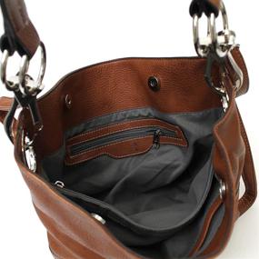 img 1 attached to Janin Handbag Bucket Shoulder Hardware Women's Handbags & Wallets : Hobo Bags