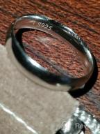 img 1 attached to 925 Pure Sterling Silver Ring By BORUO - Elegant Band Ring For Women And Men - Ideal Gift For Special Occasions - Available In 4Mm And 6Mm Sizes, Ring Size 4-15 review by Kari Madison