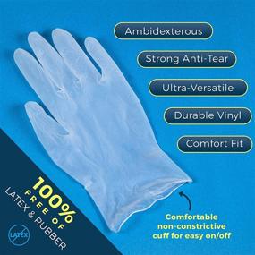 img 1 attached to Disposable Vinyl Gloves Food Cleaning