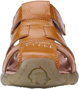 img 3 attached to DADAWEN Leather Outdoor Sandals Toddler Boys' Shoes ~ Outdoor