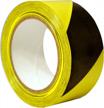 yellow/black 6 mil thickness hazard marking floor safety stripe vinyl tape 2 inch x 108 foot roll 3 pack anti_147-0012 - statictek caution warning logo