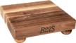 john boos block wal-b9s square walnut wood edge grain cutting board with feet, 9 inches square, 1.5 inches thick logo