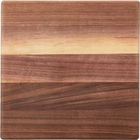 img 2 attached to John Boos Block WAL-B9S Square Walnut Wood Edge Grain Cutting Board With Feet, 9 Inches Square, 1.5 Inches Thick