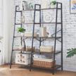 stylish and sturdy 5-tier industrial bookshelf for home and office by hombazaar logo