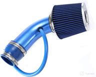 🚓 patrol 3" cold air intake pipe kit - universal aluminum induction pipe with filter (blue) for enhanced air intake логотип